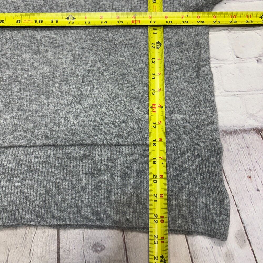 J Crew Women Wool Alpaca Blend Hoodie Sweater Size Medium FA21 Gray D131 -4 - Picture 4 of 16